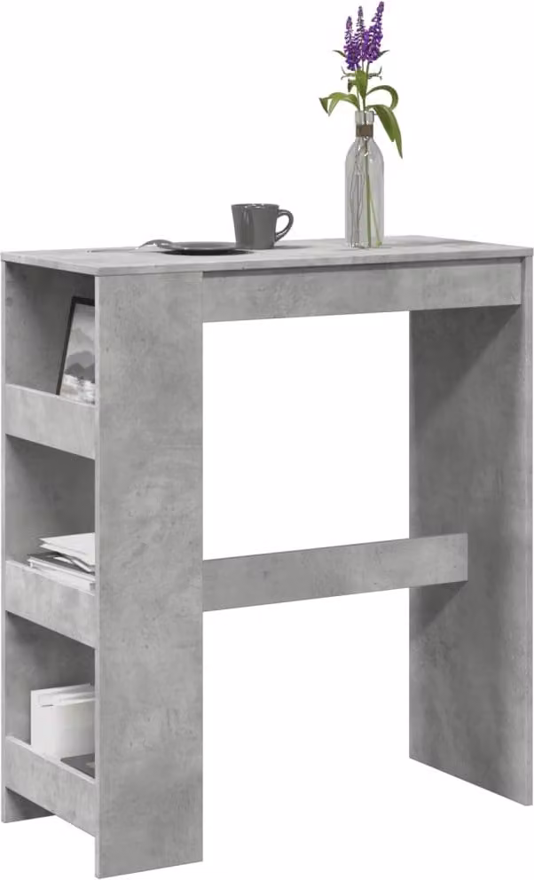 Maison Exclusive - Tavolo da bar con ripiano Grigio cemento 90x40x103,5 cm Materiale ligneo