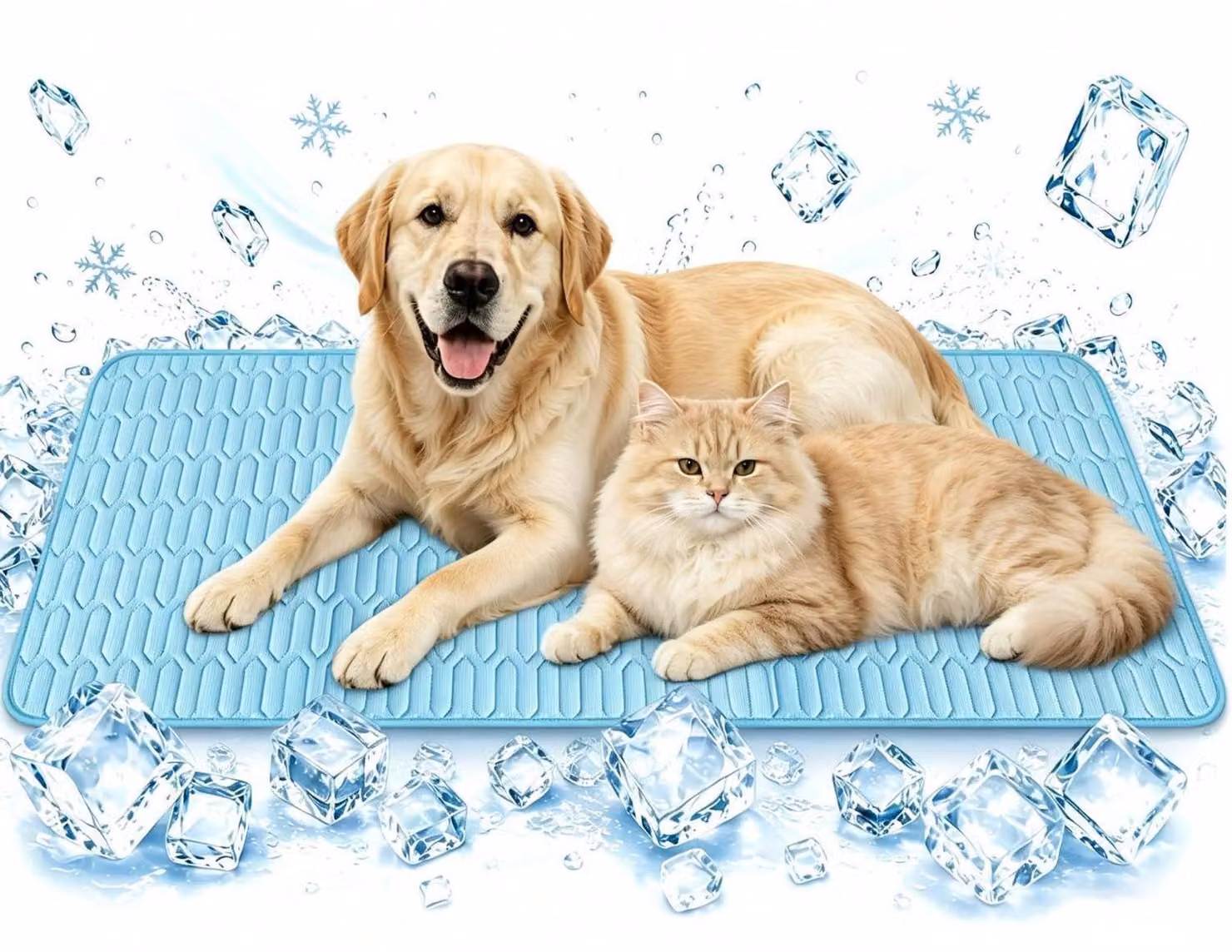 Tappetino refrigerante per cani, 100x70 cm, auto-raffreddante, lavabile, ideale per la casa e l'auto