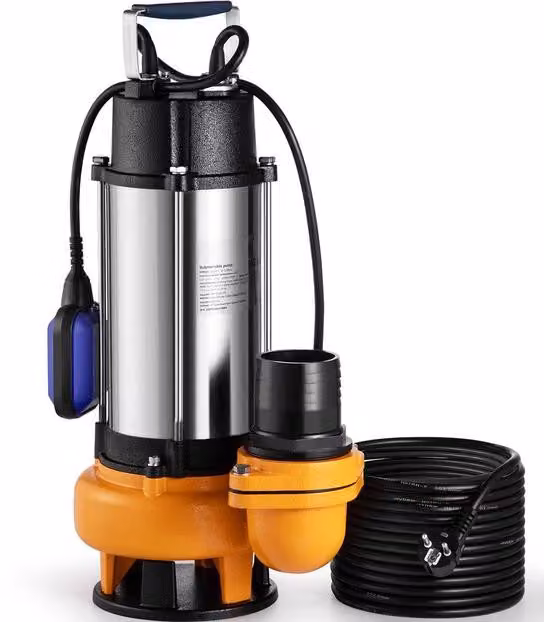 Pompa sommergibile, 2200W, 60000 litri/ora, cavo da 10 metri, circuito di protezione automatico, acciaio inossidabile, adatta per acque sporche o poco inquinate, con protezione contro il sovraccarico, ideale per stagni, piscine e vasche idromassaggio