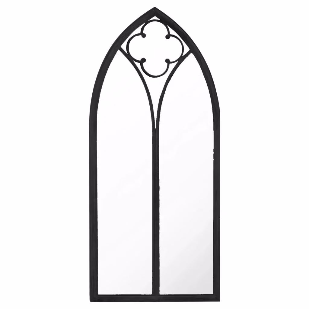 Specchio da parete rettangolare vidaXL in metallo e vetro nero L: 100 cm, H: 45 cm, P: 1 cm – 2
