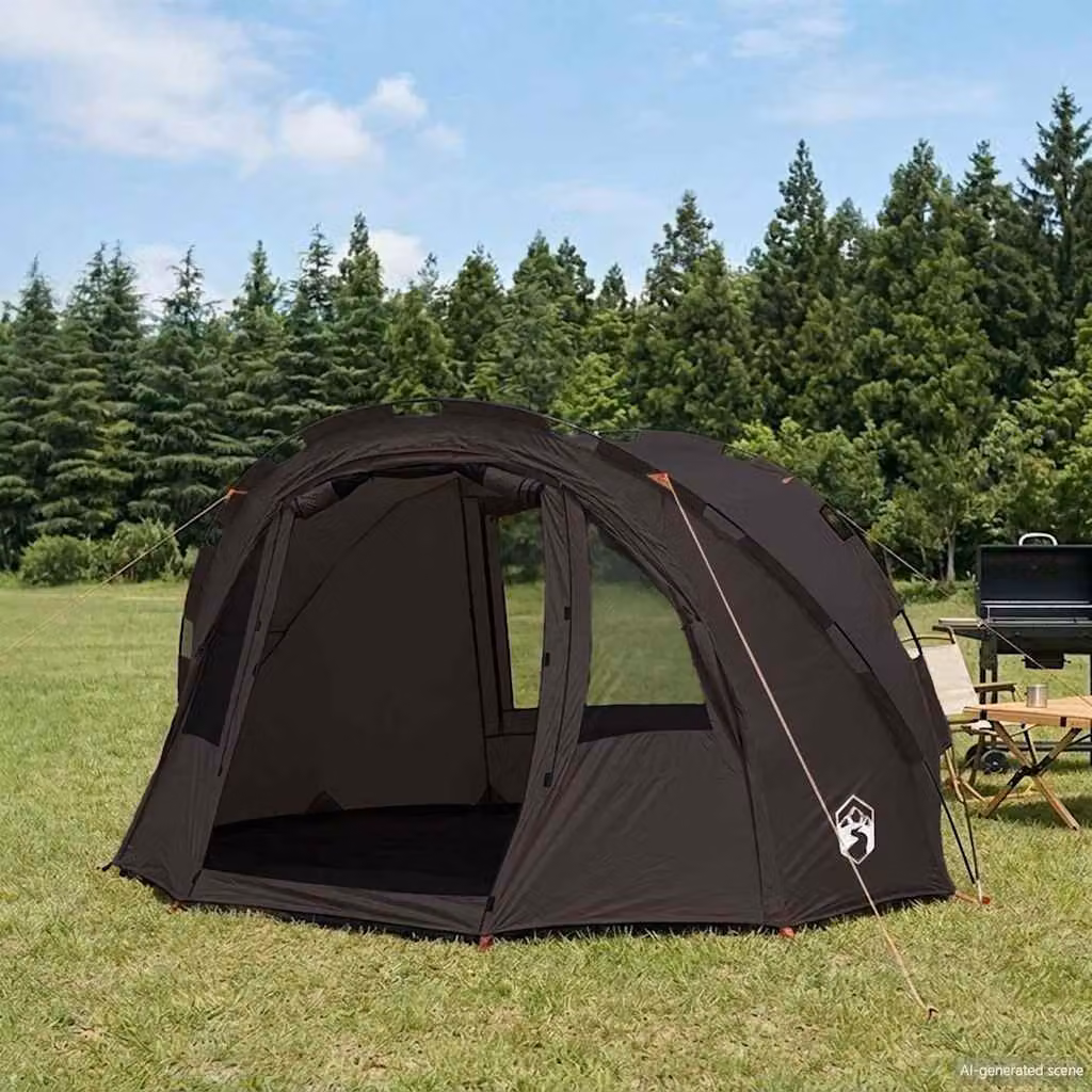 vidaXL Tenda da Pesca per 2 Persone Marrone Impermeabile