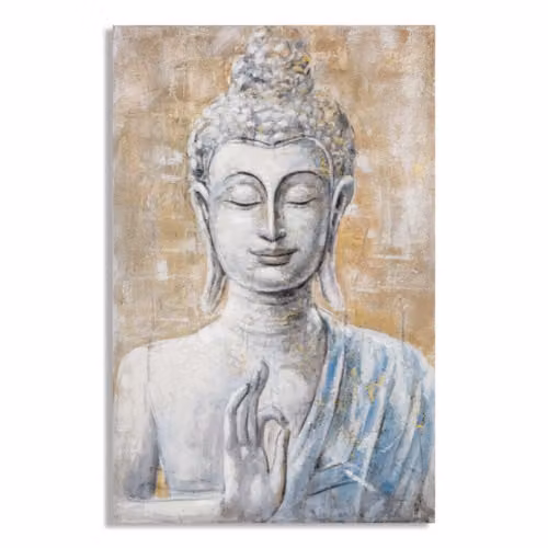 Quadri Moderni DIPINTO SU TELA BUDDHA LIGHT -B- CM 80X3X120 Mauro Ferretti