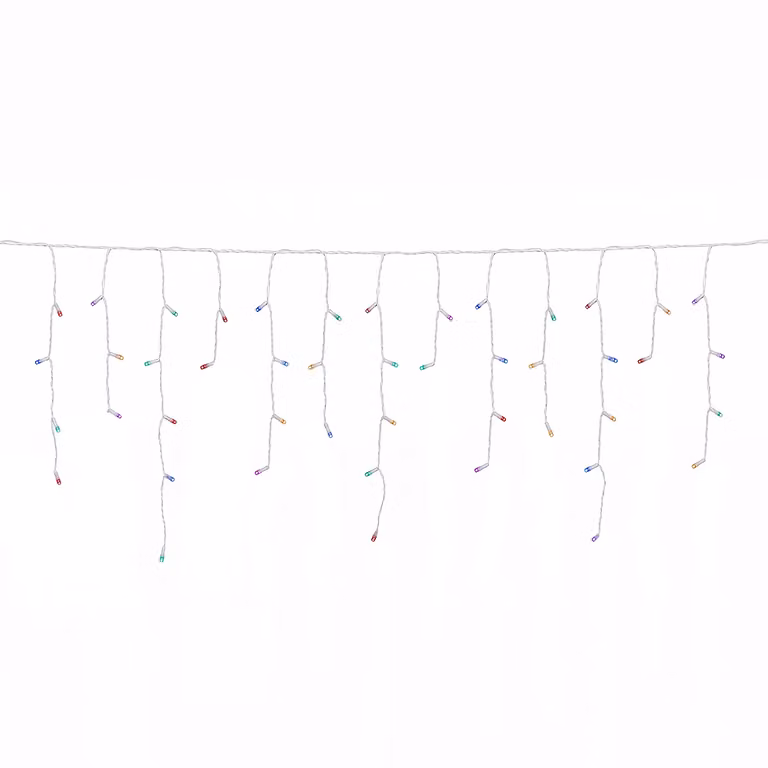 DICTROLUX Tenda Luminosa Ice Light Premium con 75 LED Multicolor Prolungabile H 0,60 m x L 3 m
