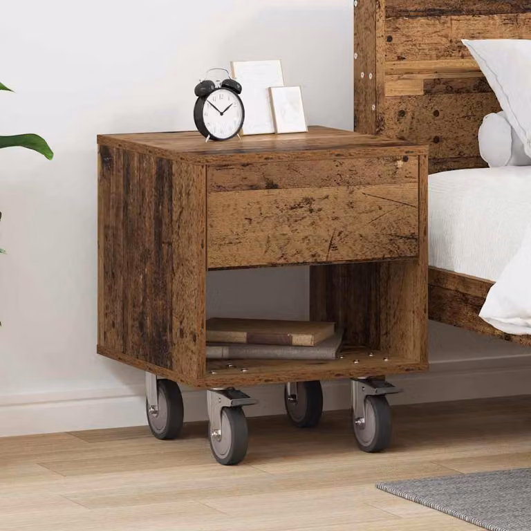 Comodino moderno vidaXL in legno ingegnerizzato marrone L: 40,5 cm, P: 40 cm, H: 48 cm