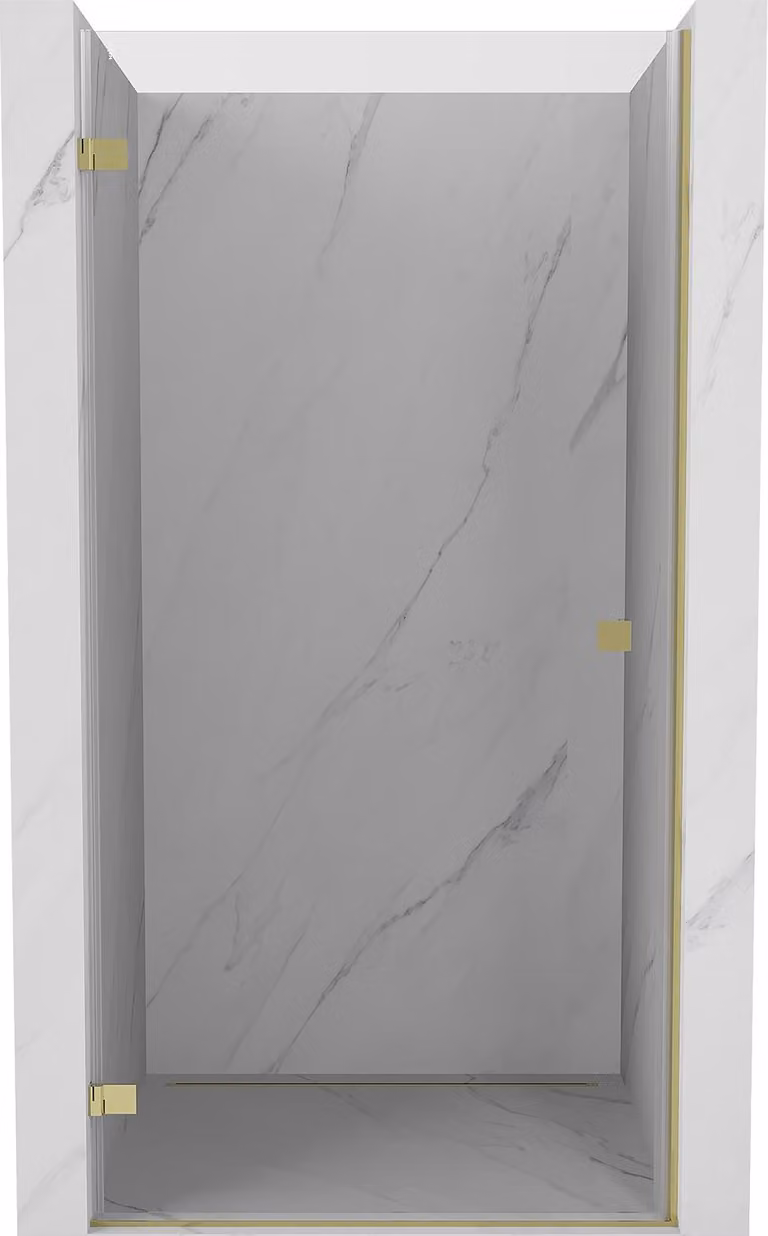 Mexen Lunar-B porta doccia a battente sinistra 55 cm, trasparente, dorata - 832-055-000-50-00-L