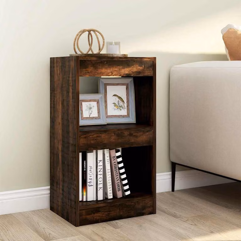 Libreria divisorio vidaXL in legno Rovere Fumo L 40 cm, P 30 cm, H 72 cm