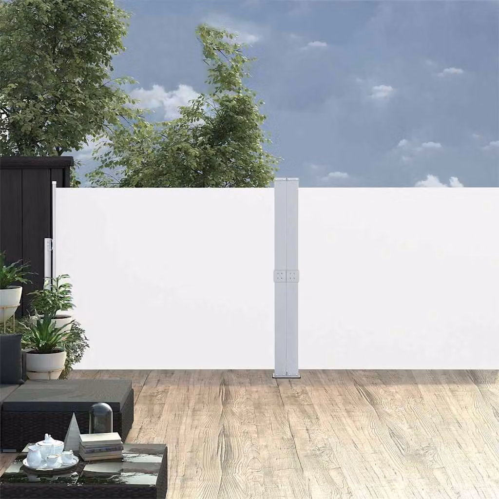 vidaXL Tenda Laterale Retrattile per Patio 140x1200 cm Crema