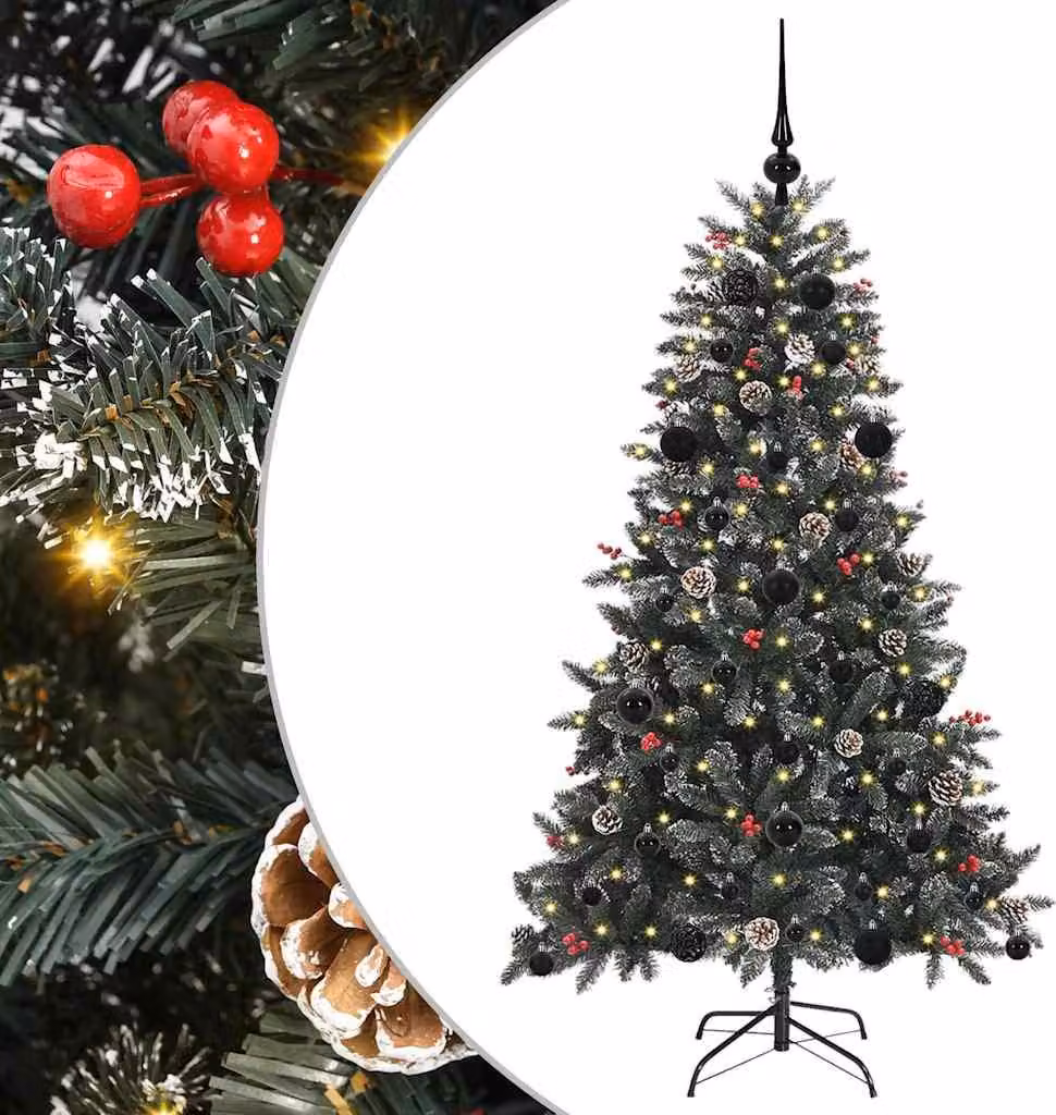 Albero di Natale artificiale con 150 LED Verde 150 cm
