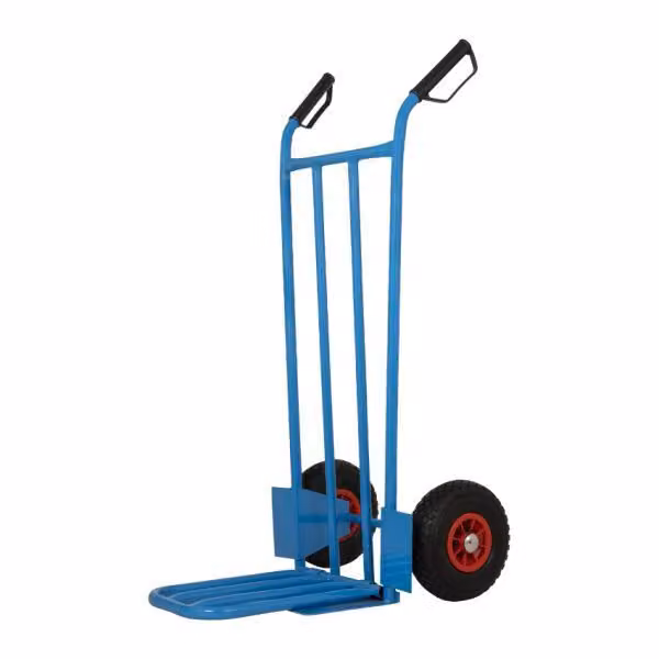 Camion a cavalletto blu + valvola 200 kg.