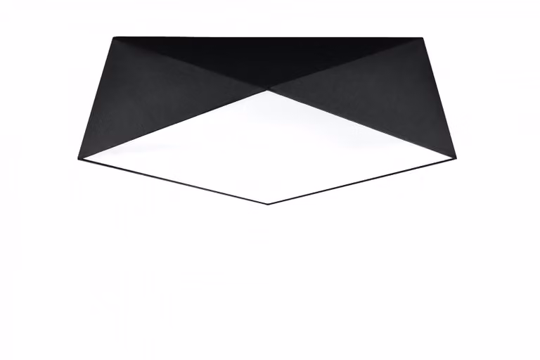 Lampada a soffitto HEXA 45 nero 3xE27 15W PVC 15x45x45cm Sollux Lighting