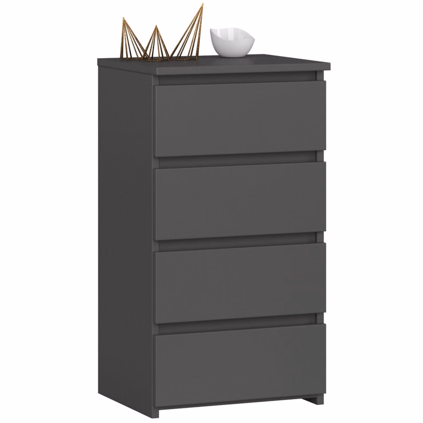 Akord Credenza Bassa Grafite Lucido 40X35X74 Cm