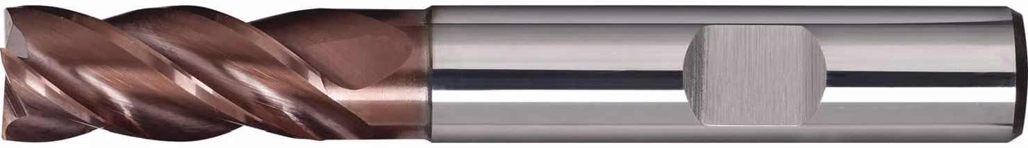 Fresa a gambo DIN 6527 L tipo N Lunghezza nominale 12 mm Lunghezza utile 35 mm VHM TiAlN DIN 6535 HB Numero di taglienti 4 lunghi