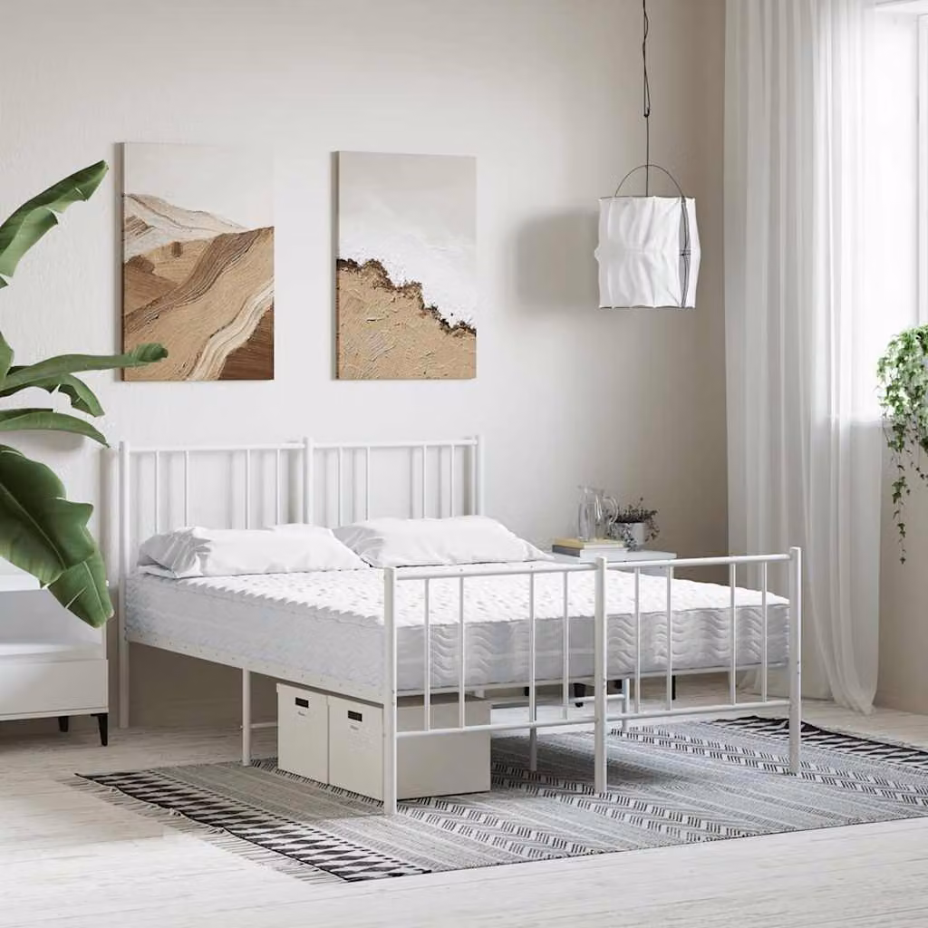 vidaXL Materasso in Schiuma Bianco 120x220 cm Durezza H2 H3