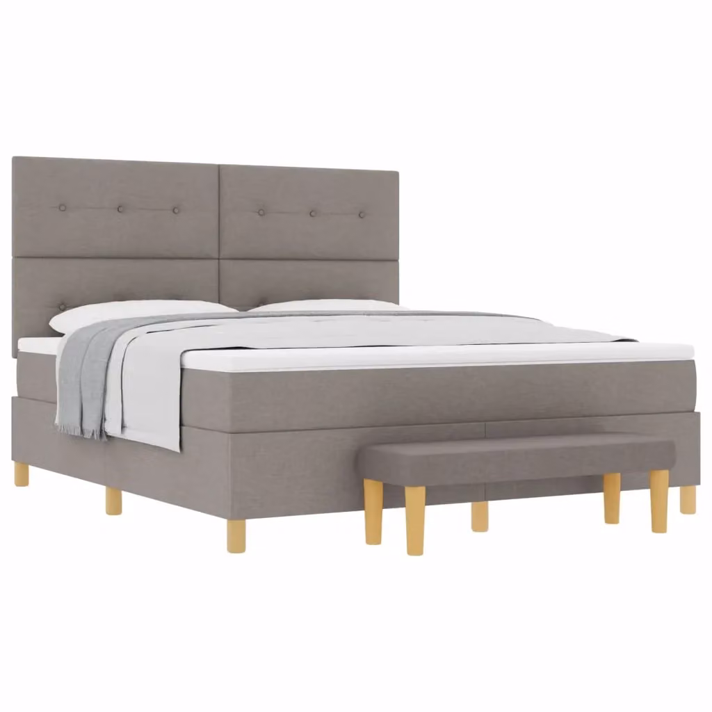 Letto a molle con materasso Talpa vidaXL in tessuto beige o grigio L/P: 180 x 200 cm – 2