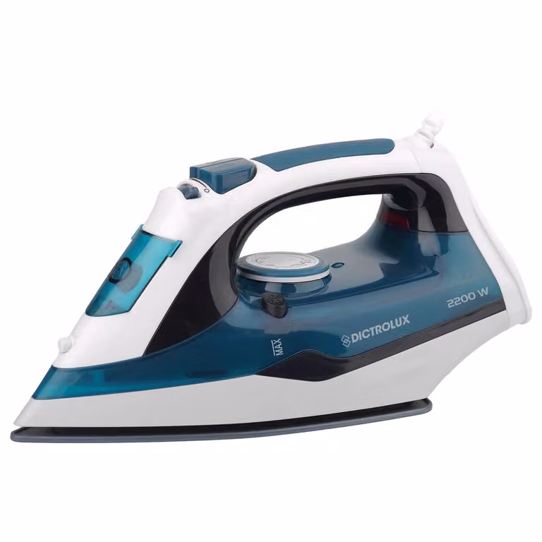 Dictrolux Ferro da Stiro a Vapore 2200 Watt con Vapore Verticale, Bianco e Blu