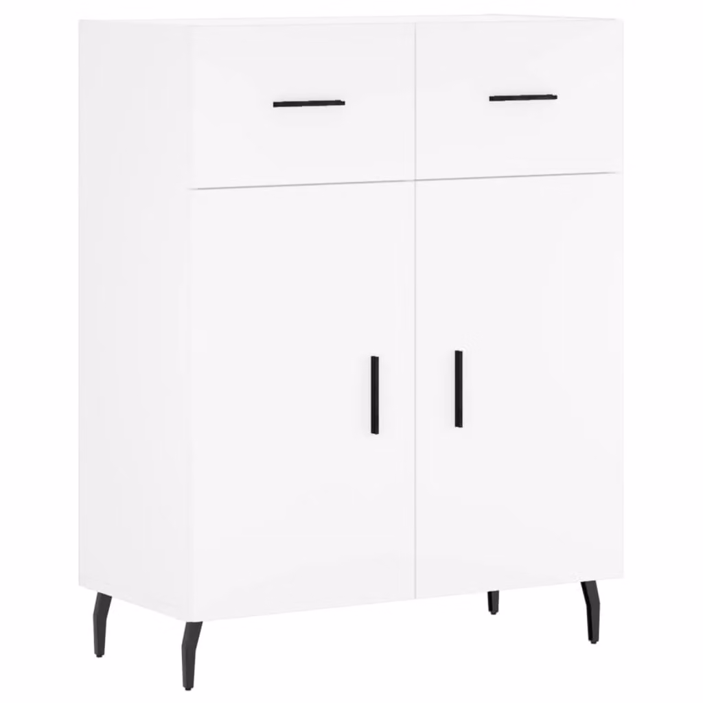 Credenza Bianca 69,5x34x90 cm in Legno Multistrato