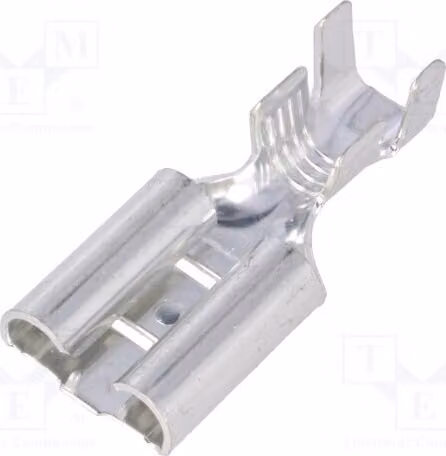 10 connettori a crimpare: a filo piatto, sezione 4÷6 mm², femmina, 9,5 mm, spessore 1,2 mm, per collegamento a crimpare, modello 3835T.67, isolati