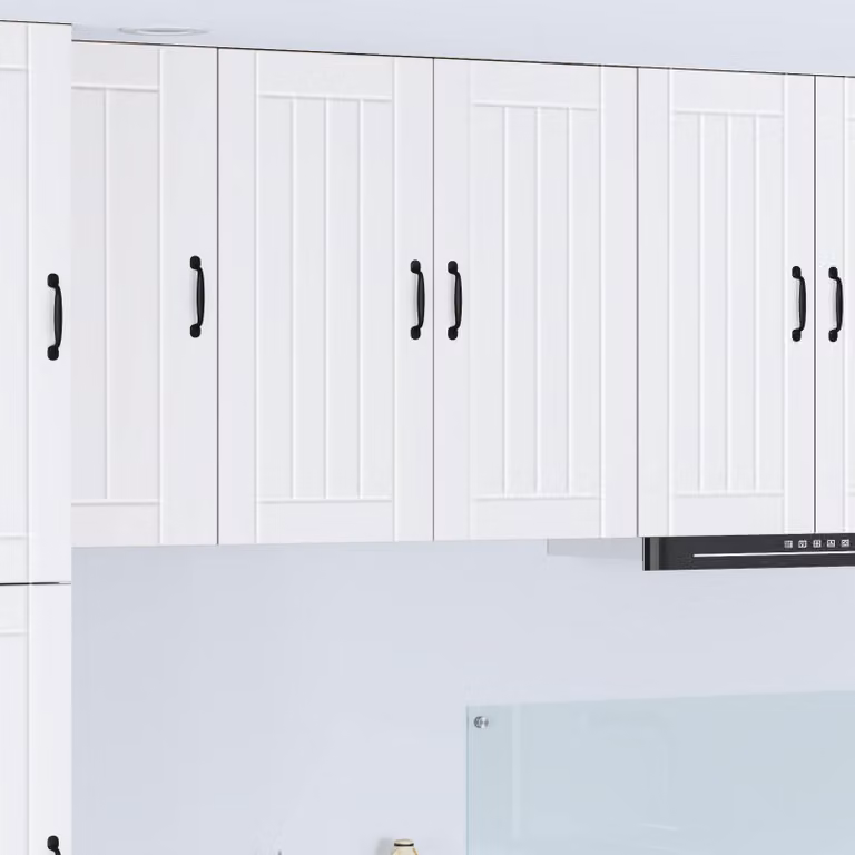 Armadietto a muro LUCCA vidaXL Bianco per cucina con ante a battente e ripiani interni L 80 x P 31 x H 80 cm