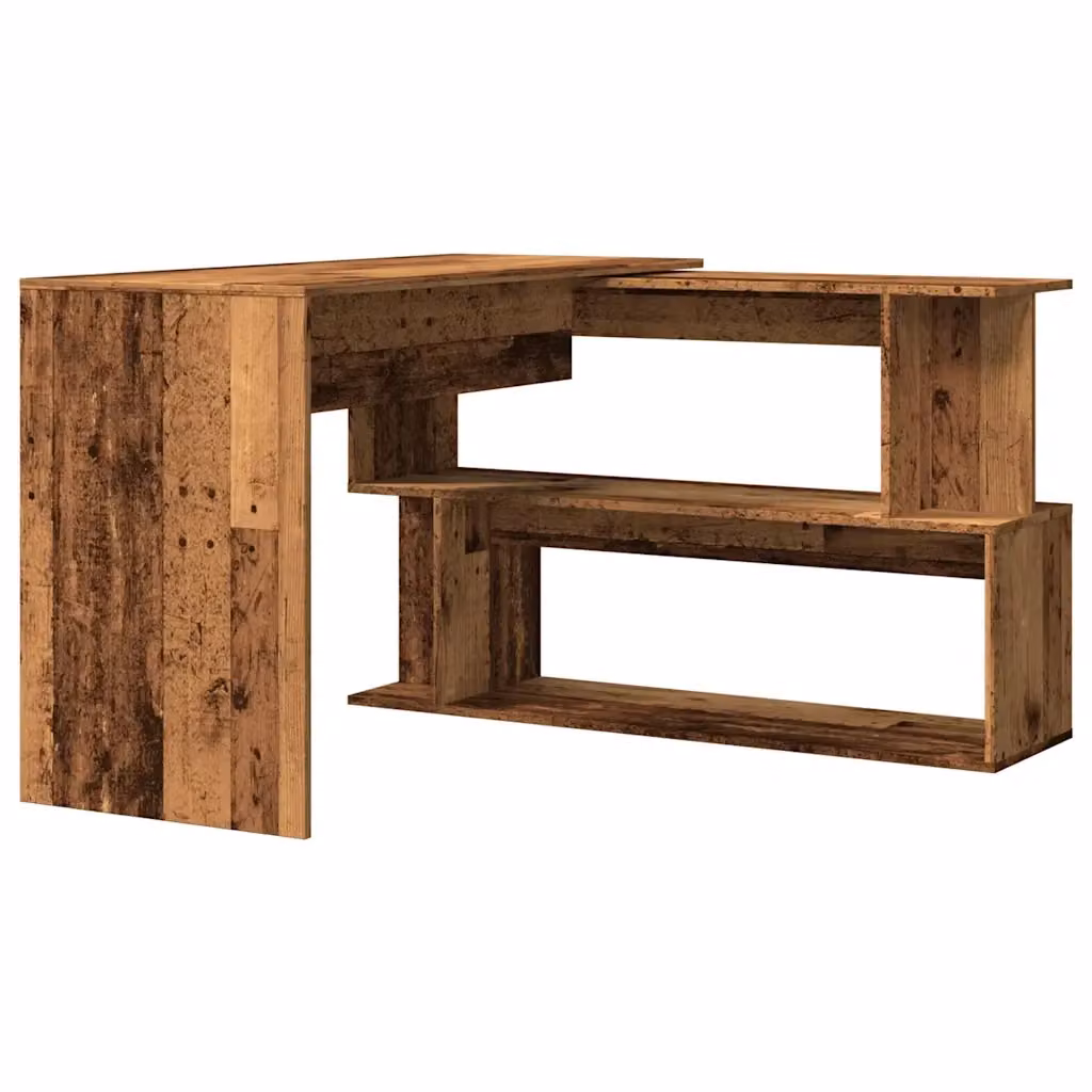 Scrivania ad Angolo Moderna vidaXL in Legno Marrone, L: 200,5 cm, P: 50 cm, H: 76 cm – 2
