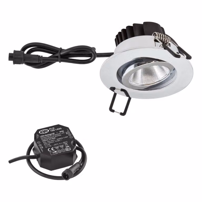Lampada da incasso P-LED 230 V cromata - La lampadina LED non è sostituibile PC650N91102