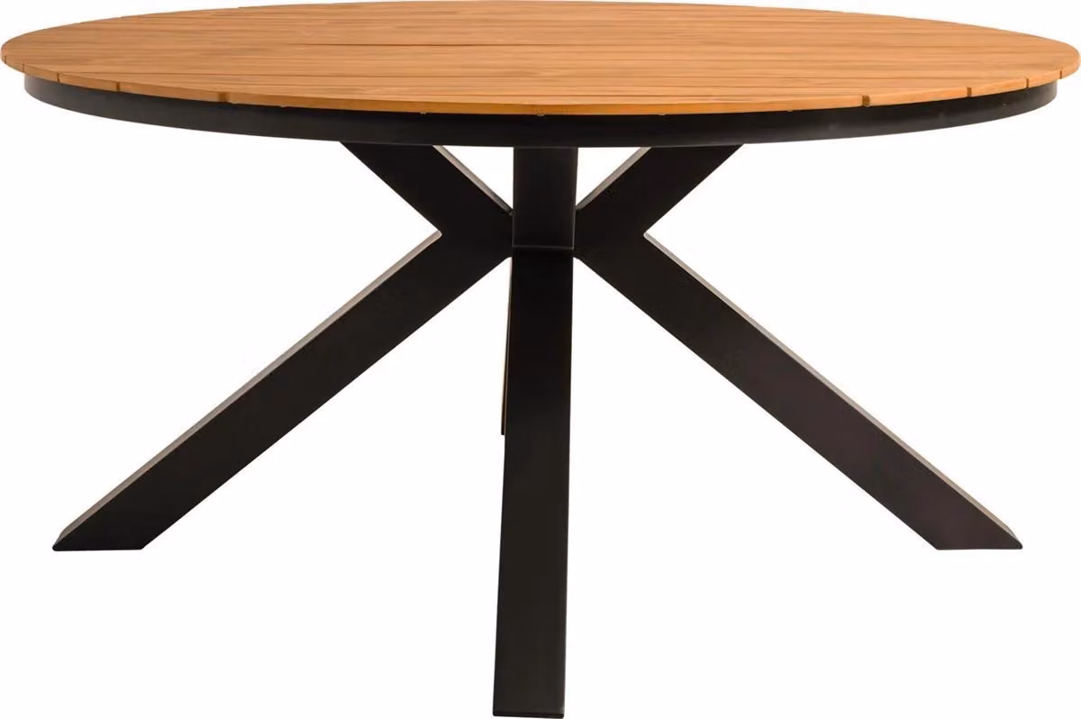 Tavolo Arezzo in polywood alluminio antracite naturale 120 x 120 x 74 cm