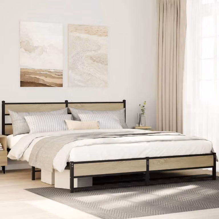 Giroletto in metallo e MDF vidaXL colore marrone L: 187 cm, P: 91,5 cm, H: 219 cm