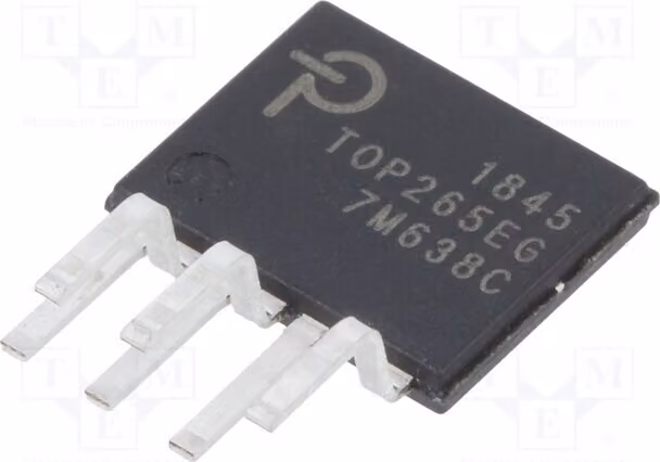 1x 59,4÷145kHz, eSIP-7C, 6,3Ω, TOP265EG, regolatore di tensione, circuiti PWM, alimentatori AC/DC, SMPS