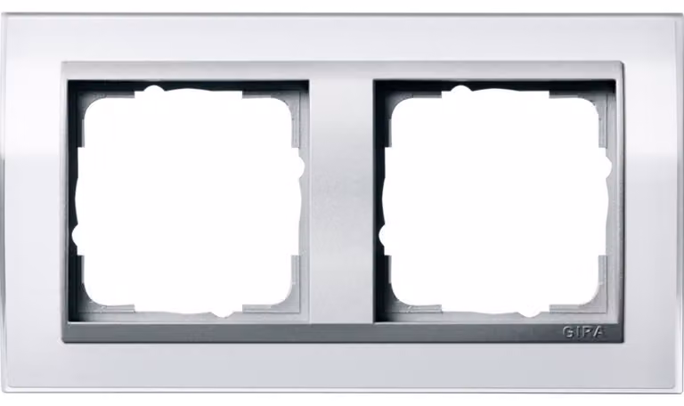 GIRA Telaio a 2 ingressi Event Clear, Standard 55, System 55 White 0212726 (0212726)