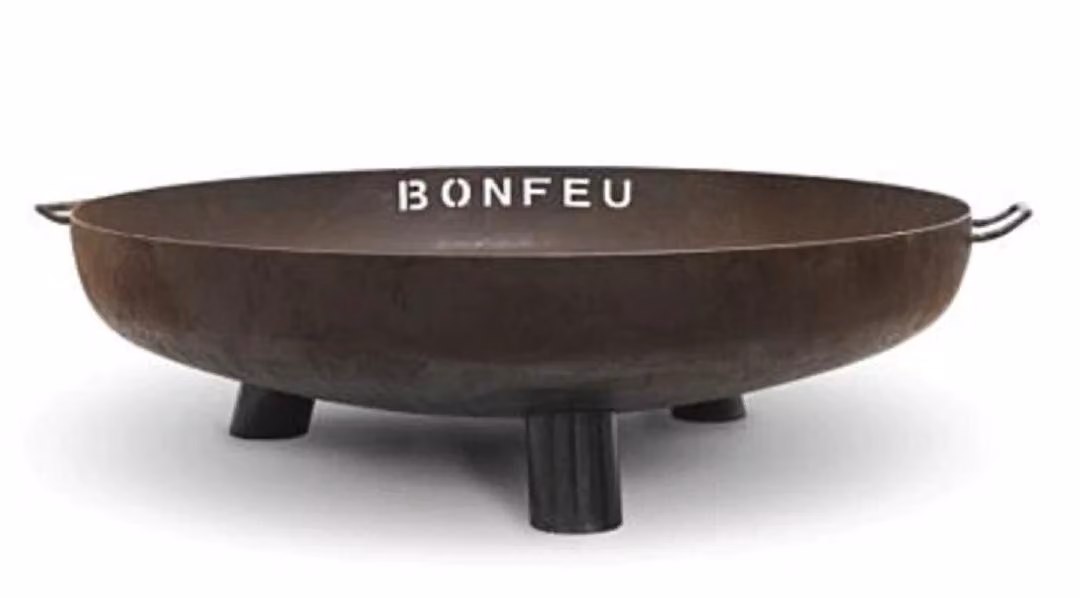 BonFeu BonBowl Plus braciere 60 cm - Bracieri per il giardino - Focolare da esterno e braciere - Braciere con griglia opzionale di alta qualità
