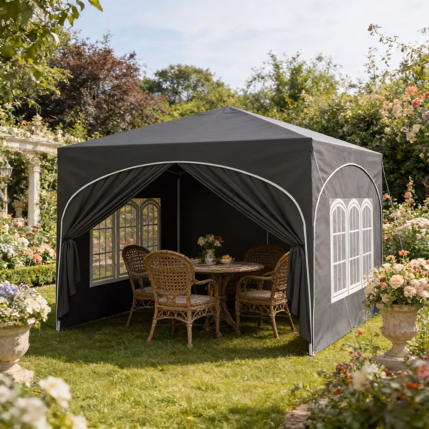 Protezione solare immediata, tenda da campeggio, tenda da tetto con custodia, tende per gruppi (solo con la tenda)
