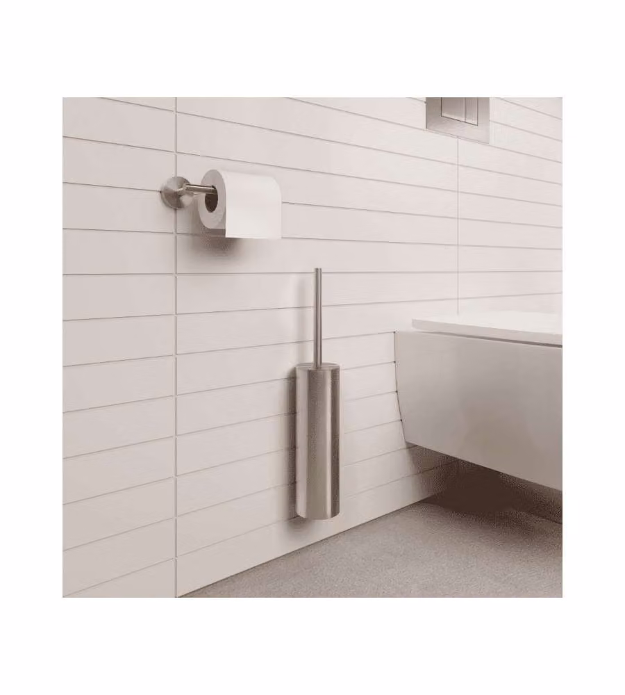 Metaform Porta Rotolo Aperto Inox Satinato per Bagno 15,7x5x7,5 cm