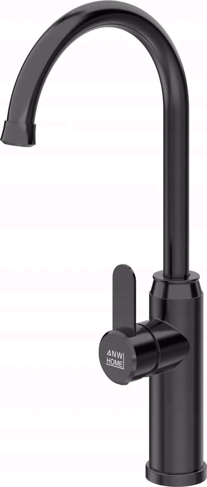 Rubinetto da cucina nero - Acciaio spazzolato 415 mm