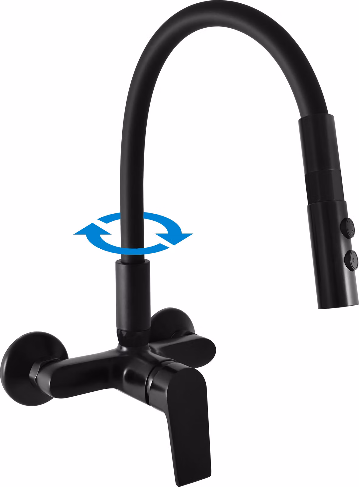 RAV Slezák COLORADO Miscelatore per lavabo, a parete Colore: nero opaco, Attacco: 100 mm