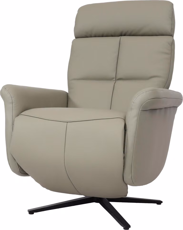 Poltrona relax HWC-L10, design, poltrona per TV, poltrona reclinabile, funzione reclinabile, girevole, colore grigio
