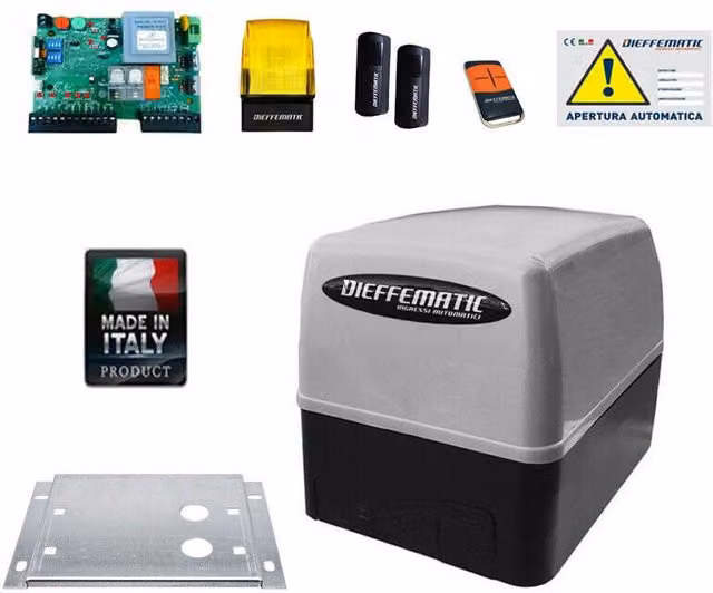 KIT CANCELLO ELETTRICO SCORREVOLE 230V 220V 400 KG COMPLETO FACILE DA INSTALLARE