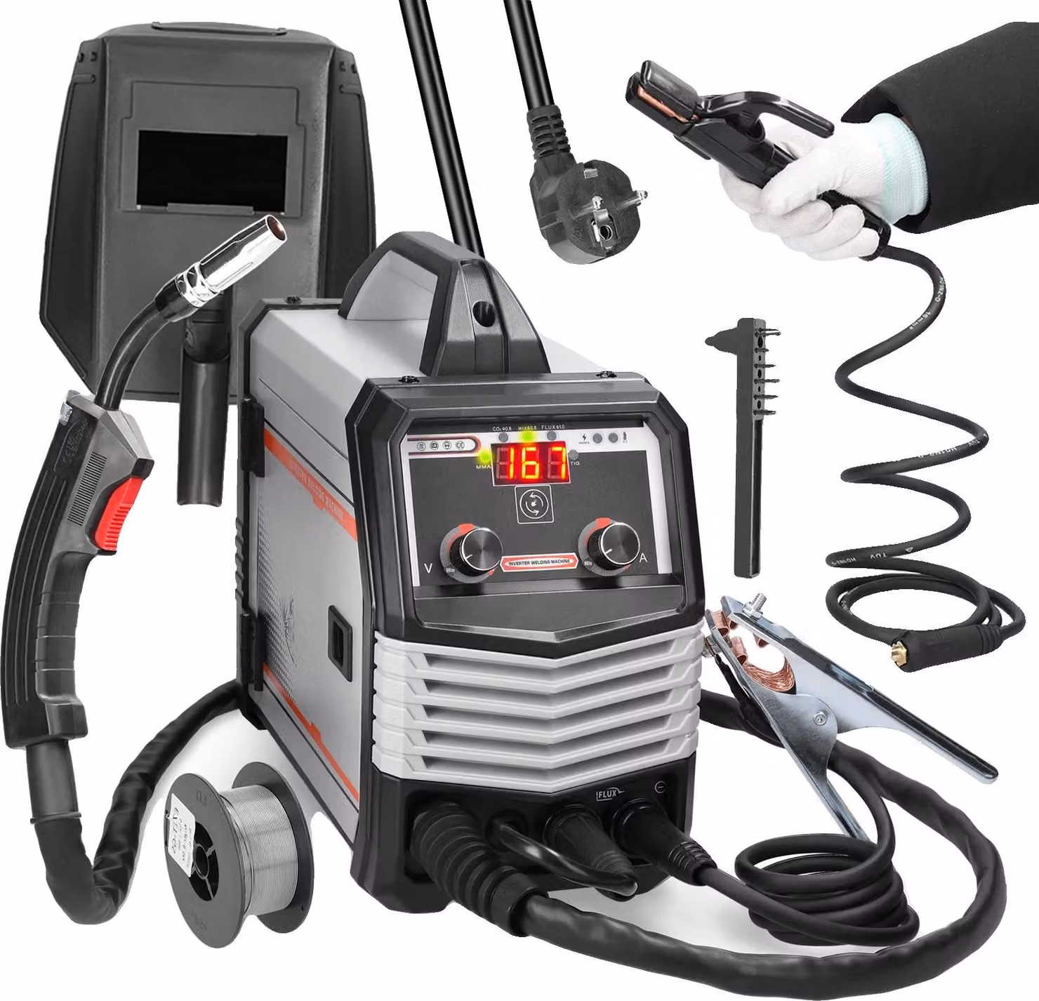 Saldatrice, design portatile, funzionalità versatile, spina europea 220V