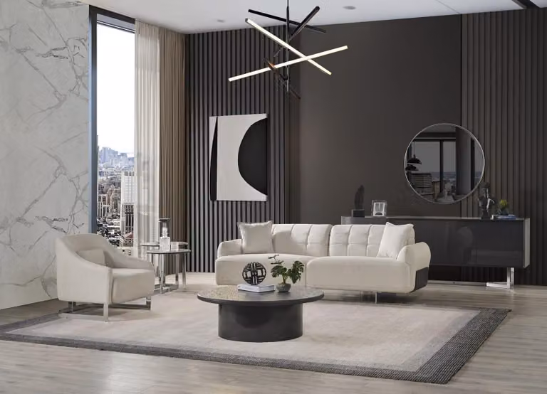 Luxus Couchen Polstersofa Weiß Komplette Dreisitzer Sessel 2tlg Sofas
