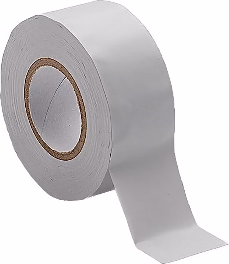 Nastro adesivo in PVC per isolamento tubi, larghezza 30 mm, lunghezza 10 m, grigio chiaro