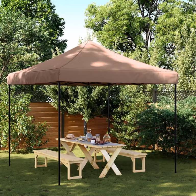 vidaXL Tenda da Festa Pieghevole Pop-Up Marrone L/P/H: 292 x 292 x 315 cm
