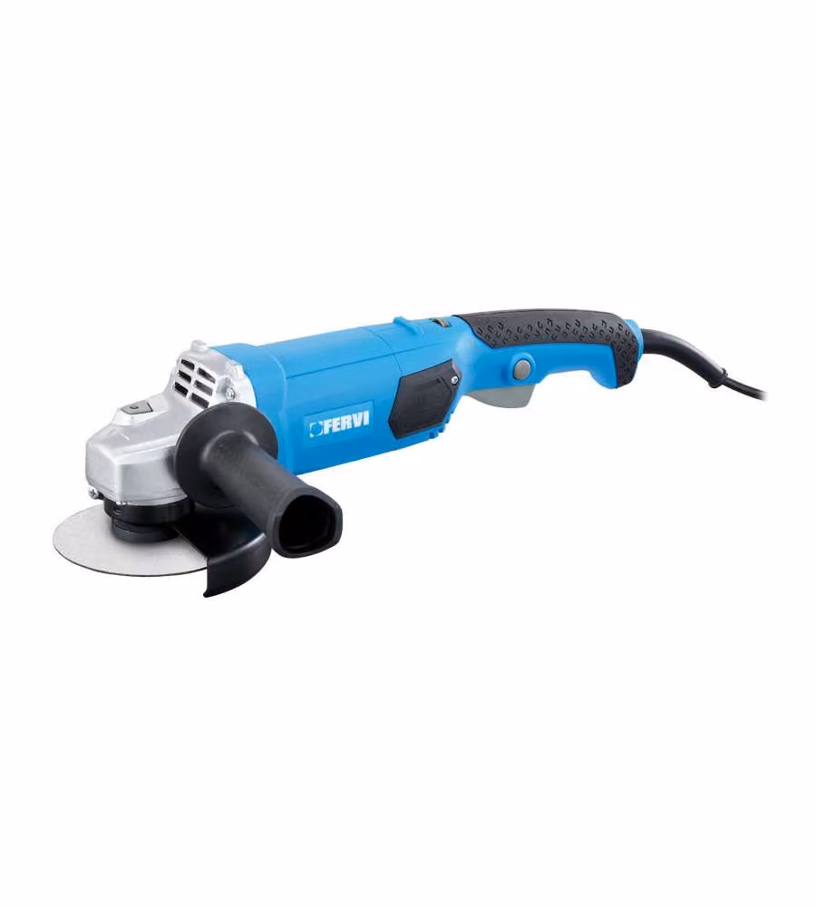 Fervi Smerigliatrice Angolare 125mm 1200W Blu con Velocità Variabile
