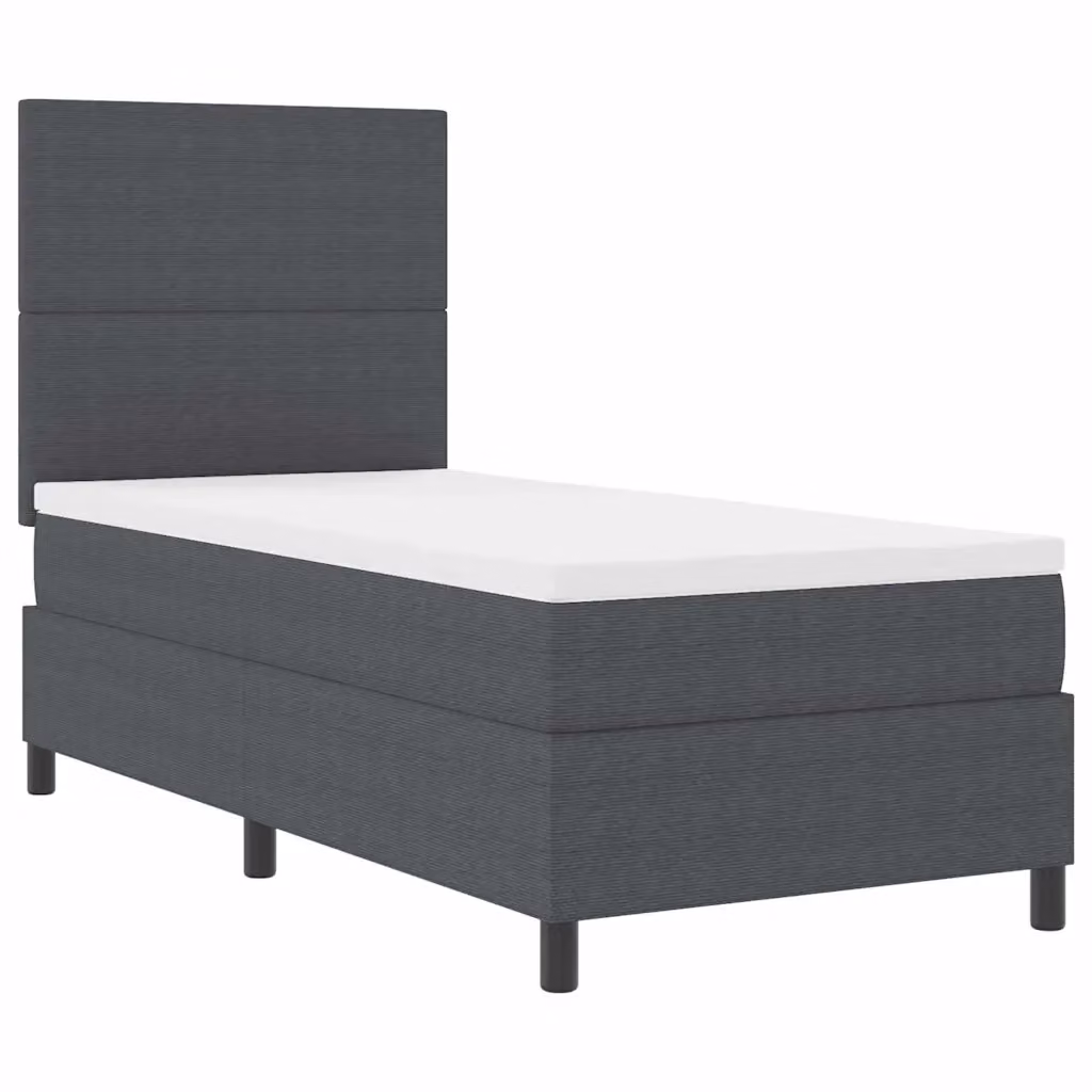 Letto Ibrido Moderno vidaXL con Illuminazione LED Sotto il Letto, Grigio e Bianco, L 100 x P 200 x H 40 cm – 2