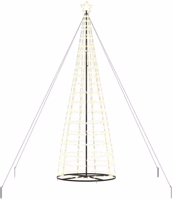 Albero di Natale LED-Luci decorative natalizie con 800 LED Bianco caldo 400 cm Ferro