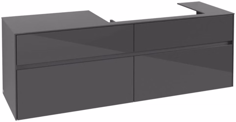 Villeroy & Boch Collaro Meuble sous-lavabo, 4 tiroirs, lavabo à droite, 1600x548x500mm, C02700FP, C02700FP