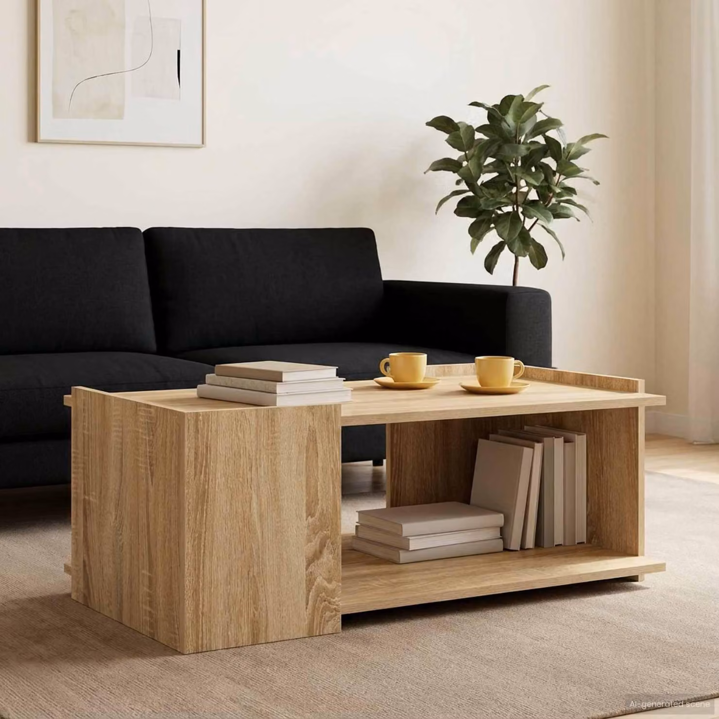 Maison Exclusive - Tavolino in rovere Sonoma 90 x 50 x 33 cm, materiale a base di legno