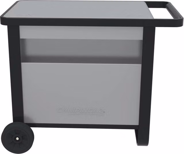 Carrello per Barbecue Campingaz Deluxe Trolley in Acciaio Grigio con Spazio per lo Stoccaggio
