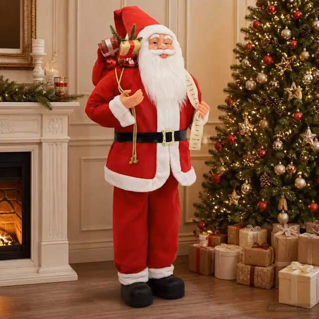 Statuetta di Babbo Natale Rosso 180 cm Poliestere 42050769