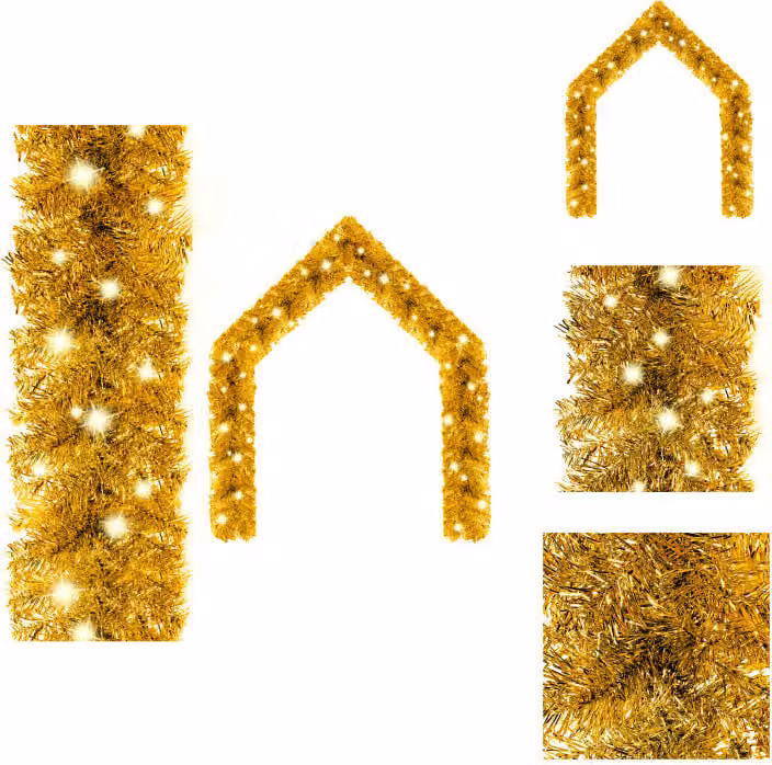 vidaXL Ghirlanda di Natale con LED 10 m Golden - Luci di Natale