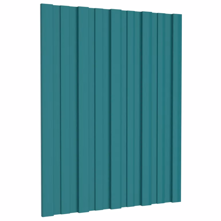 Set di 12 pannelli per tetto vidaXL in acciaio zincato verde, L: 60 cm, P: 45 cm