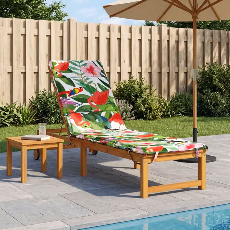vidaXL Cuscino per Lettino GEMERT Multicolore con Rivestimento Rimovibile e Resistente ai Raggi UV in Poliestere