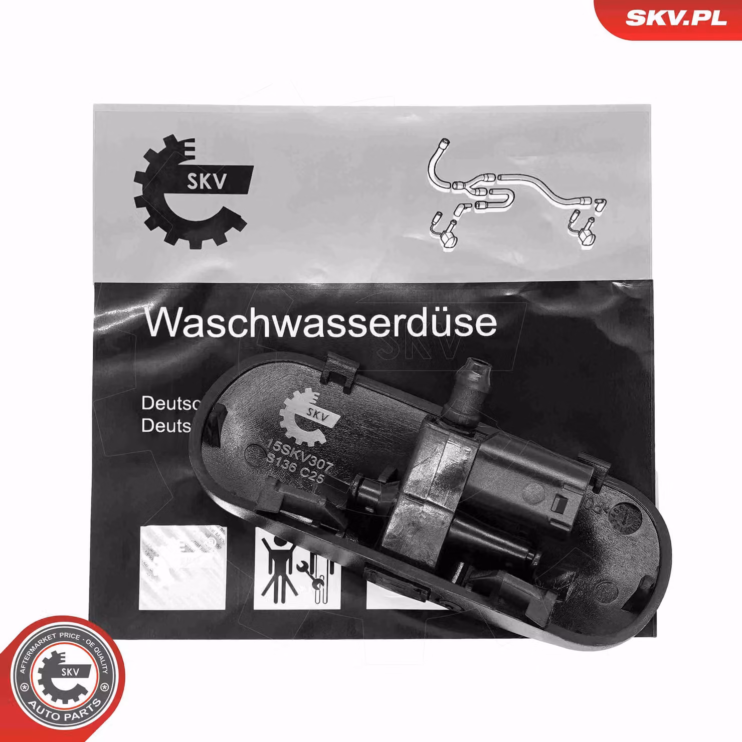 ESEN SKV Ugello tergicristallo e lavacristalli 15SKV307 Anteriore destro per AUDI A6 Avant (4G5, 4GD, C7)